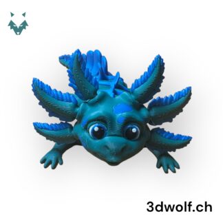 3D-gedruckter Axolotl von STLFLIX – 17 cm