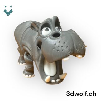 Flexi-Hippo Figur – 3D-gedruckt aus PLA