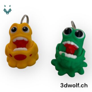Schlüsselanhänger Monster mit beweglichem Mund