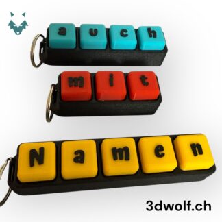 Personalisierter Fidget Clicker Schlüsselanhänger – mit Wunschtext
